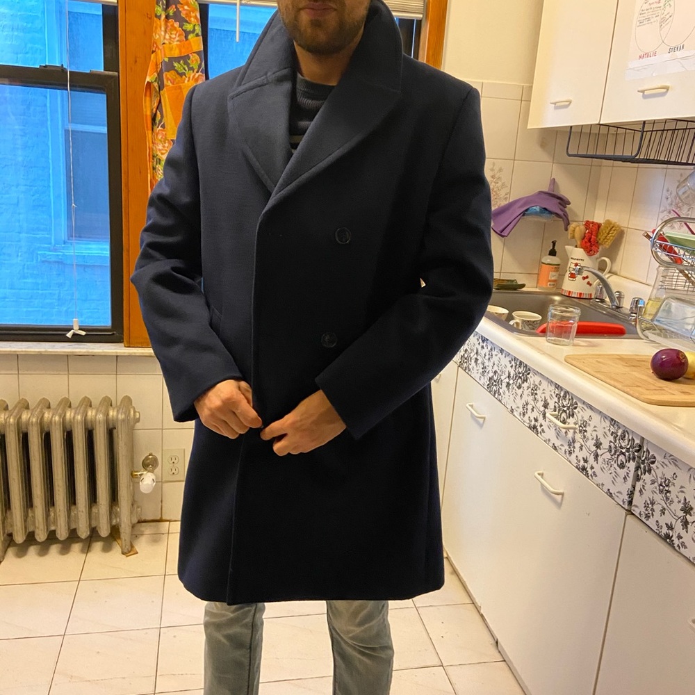 Kenneth Cole Men’s Navy Peacoat